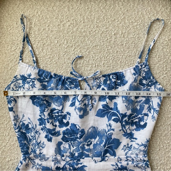 Reformation Violaine Olympia linen print mini dress size 0 - Picture 12 of 16